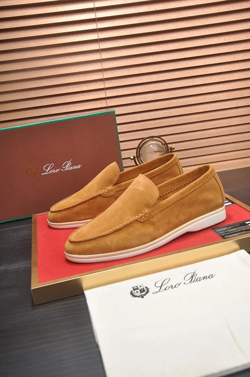 Men's shoes 💰400💶[𝐥𝐨𝐫𝐨 𝐏𝐢𝐚𝐧𝐚] [Couple model] High-end quality, affordable price, LP classic loafers, Italian treasure brand, the only brand that can match Hermès! Only after wearing it do we know that we can’t live up to our feet. Women’s code: 35-40 (customized sizes 34, 41, 42 are non-returnable) Men’s code: 38-44 (customized 45, 46, 47, 48 are non-refundable) Fabric: Customized imported cashmere Lining: Customized imported fetal cowhide Foot: Imported benzene-dyed calfskin Outsole: Exclusive original glass rubber outsole